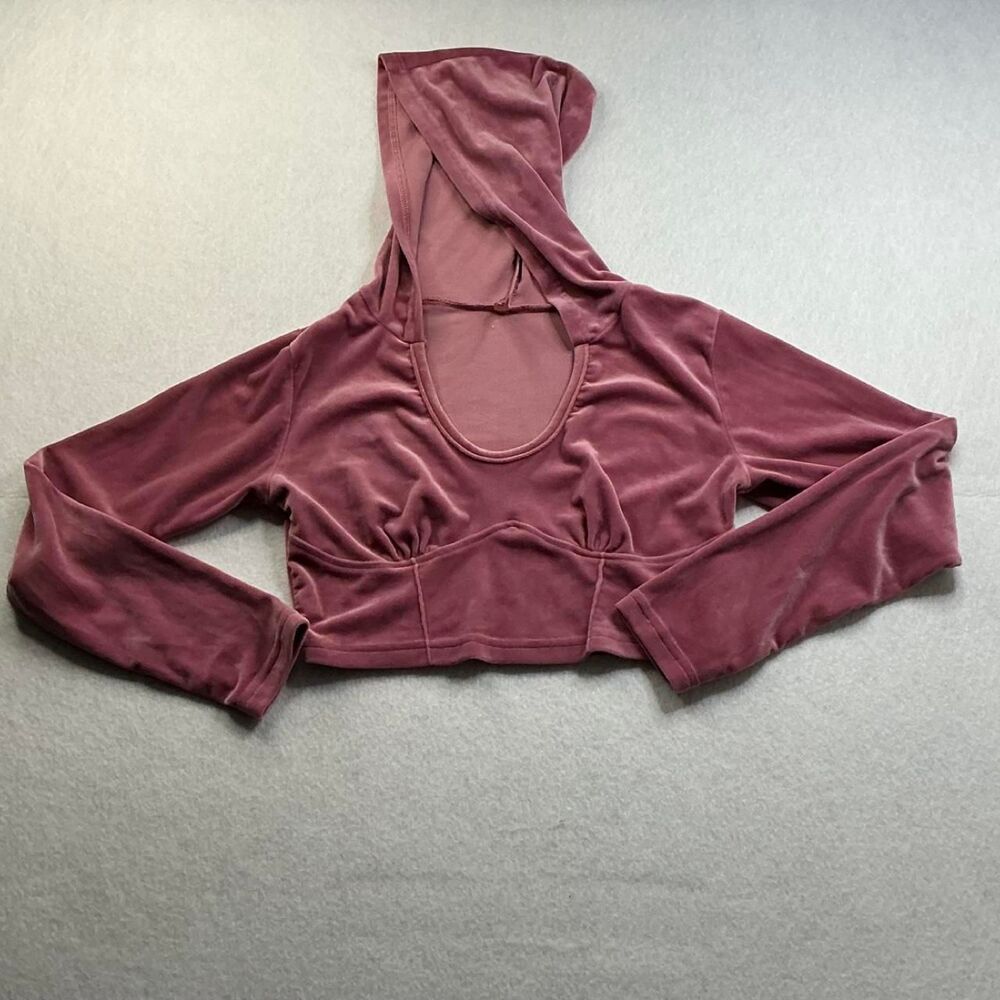 Emme Women's Pink and Burgundy Hoodie